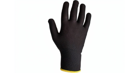 Легкие бесшовные перчатки JETA PRO JS011pb из полиэфирный волокон, цвет черный, размер M /12пар/
