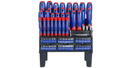 Отвертки и биты набор 100шт с подставкой WP200507 WORKPRO