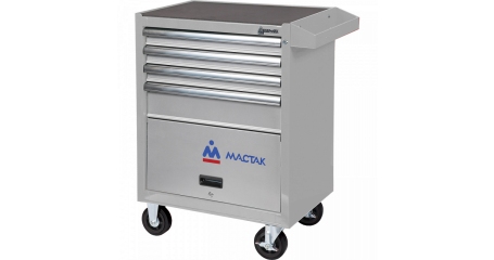 Инструментальная тележка МАСТАК 522-04581MG серии ОПТИМА, 4 полки и отсек, серая