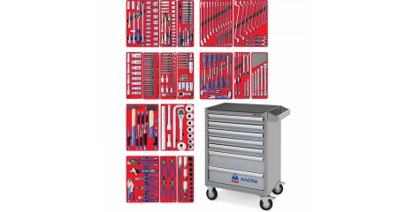 Инструментальная тележка с набором инструментов МАСТАК "ЭКСПЕРТ" 52-07323G, 323 предметов