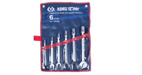 Набор комбинированных ключей, 10-19 мм, 6 предметов KING TONY 1B06MR