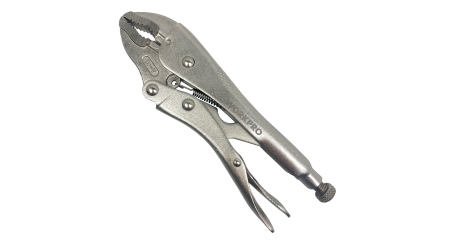 Клещи фиксирующие с изогнутыми зажимами 180мм CR-V проф WP231058 WORKPRO