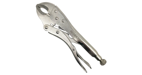 Клещи фиксирующие с изогнутыми зажимами 250мм WP231071 WORKPRO
