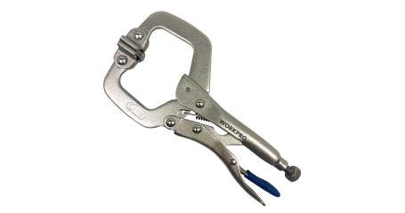 Клещи фиксирующие С-образные с поворотным зажимом 160мм WP231031 WORKPRO