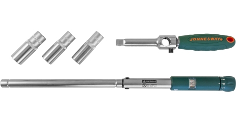 Ключ баллонный инерционный T02170 с динамометрической рукояткой, 70-170 Нм и головками торцевыми в наборе, 17, 19, 21 мм