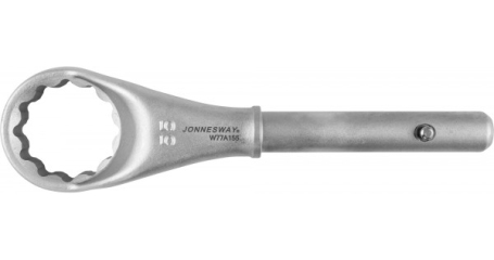 Ключ накидной усиленный Jonnesway W77A155, 55 мм, d24.5/300 мм
