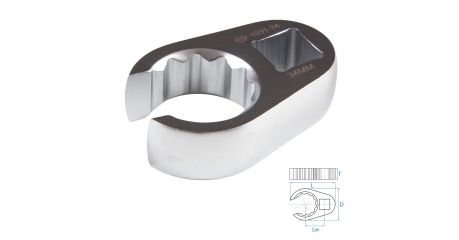 Ключ разрезной (воронья лапка) 34 мм 3/4" KING TONY 1031-34R