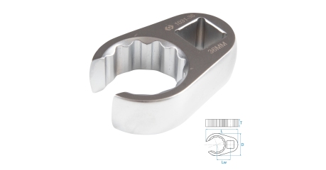 Ключ разрезной (воронья лапка) 36 мм 3/4" KING TONY 1031-36R