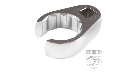 Ключ разрезной (воронья лапка) 50 мм 3/4" KING TONY 1031-50R