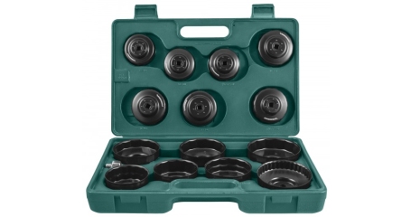 Комплект чашек для демонтажа масляных фильтров JONNESWAY AI050004 65-100 мм, 15 предметов