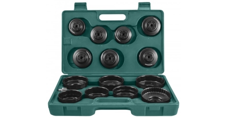 Комплект чашек для демонтажа масляных фильтров JONNESWAY AI050004 65-100 мм, 15 предметов