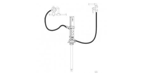 Комплект для откачки масла из бочки 205 л с насосом PM2, коэф. сжатия 3:1, монтаж на бочку