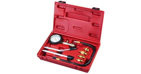 Компрессометр бензиновый, 0-20 атм, кейс, 8 предметов МАСТАК 120-10008C