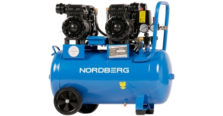 Компрессор безмасляный 220В ресивер 50 л 440 л/мин NORDBERG NCEO50/440