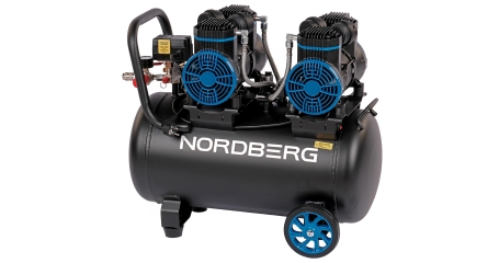 Компрессор безмасляный 220В ресивер 50 л 500 л/мин NORDBERG NCEO50/500
