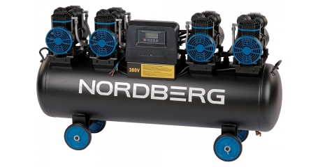 Компрессор безмасляный 380В ресивер 120 л 1000 л/мин NORDBERG NCEO120/1000