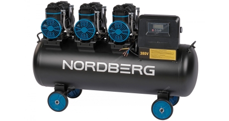 Компрессор безмасляный 380В ресивер 100 л 750 л/мин NORDBERG NCEO100/750
