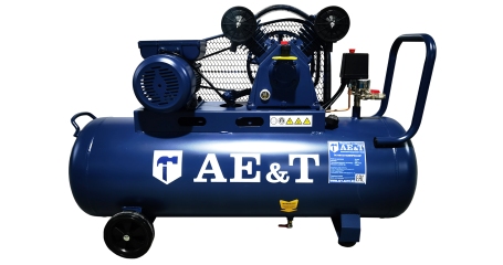 Компрессор поршневой AE&T TK-100-3A, ресивер 100л, производительность 290л/мин, 220В