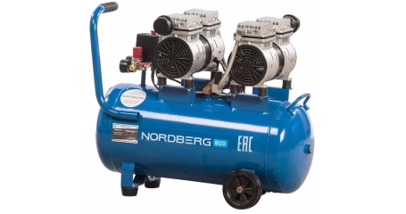 Компрессор воздушный поршневой безмасляный, объем 50 л NORDBERG ECO NCEO50/210