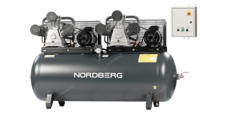 Компрессор поршневой с ременной передачей 380В, ресив. 500л, 1900л/мин NORDBERG NCP500/1900