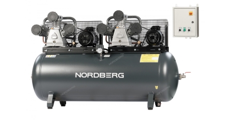 Компрессор поршневой с ременной передачей 380В, ресив. 500л, 1900л/мин NORDBERG NCP500/1900