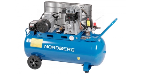 Компрессор поршневой с ременной передачей 380В ресивер 100 л 390 л/мин NORDBERG NCE100/391
