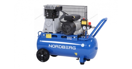 Компрессор поршневой с ременной передачей NORDBERG NCE50/480 (220 В, ресивер 50 л, 446 л/мин)