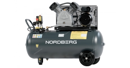 Компрессор поршневой с ременной передачей NORDBERG NCP100/420, 380 В, ресив. 100 л, 420 л/мин