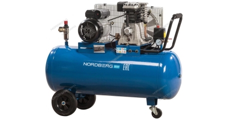 Компрессор поршневой с ременным приводом, объем 100 л NORDBERG ECO NCE100/400-220