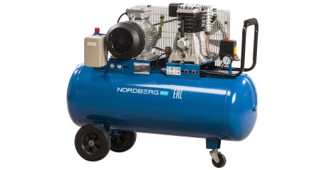 Компрессор поршневой с ременным приводом, объем 100 л NORDBERG ECO NCE100/520