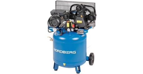 Компрессор вертикальный поршневой с ременной передачей 220В ресивер 100 л 360 л/мин NORDBERG NCEV100/360