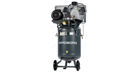 Компрессор вертикальный поршневой с ременной передачей NORDBERG NCPV100/580 (380В, ресив. 100л, 580л/мин)