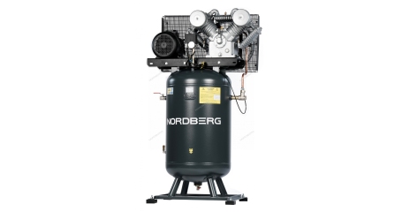 Компрессор вертикальный поршневой с ременной передачей NORDBERG NCPV300/1400 (380В, ресив. 270л, 1400л/мин)