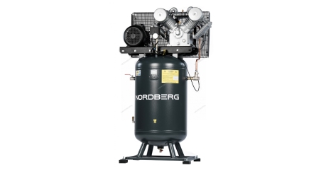 Компрессор вертикальный поршневой с ременной передачей NORDBERG NCPV300/690 (380В, ресив. 270л, 690л/мин)