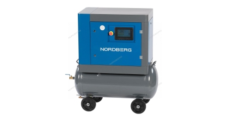 Компрессор винтовой 5,5 кВт 10 бар 550 л/мин ресивер 160 л IP65 NORDBERG NCA8R