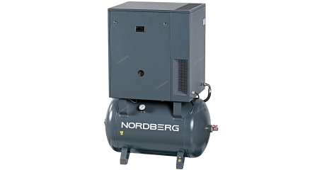 Компрессор винтовой, 7,5кВт, 10Бар, 1000л/мин, ресивер 270л NORDBERG NCS270/1000-10