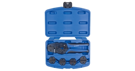 Кримпер храповичный для обжима изолированных наконечников, 5 предметов, кейс KING TONY 67G0005