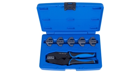 Кримпер храповичный для обжима изолированных наконечников, 7 предметов, кейс KING TONY 42107GX
