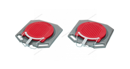 Круги поворотные (поворотные платформы) NORDBERG TP2 (RED) для сход-развала (комплект 2шт.), 400*400*50 красные