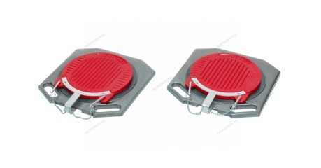 Круги поворотные (поворотные платформы) NORDBERG TP2 (RED) для сход-развала (комплект 2шт.), 400*400*50 красные