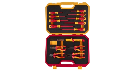 Набор инструментов диэлектрических, универсальный, 15 предметов TOLSEN TTV82115