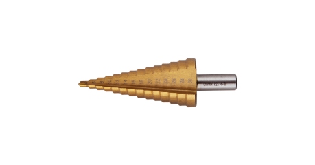 Сверло ступенчатое, GARWIN INDUSTRIAL, 102550-4-30-14 (4,0-30,0 мм), 14 ступеней, HSS, TiN