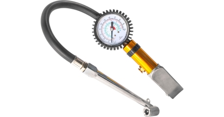 Манометр Thorvik ATIG3 для контроля давления и подкачки шин с насадкой-удлинителем для г/а, шланг 300 мм