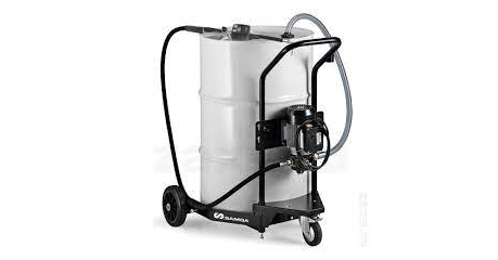 Мобильный маслораздатчик с электронасосом для бочек 205 л с реле давления