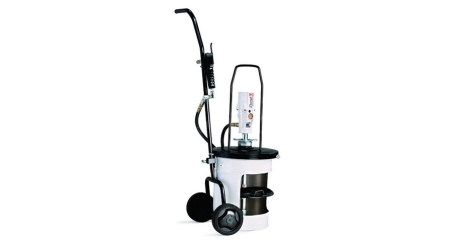 Мобильный пневматический солидолонагнетатель с насосом PM3 с тележкой для ведер 12,5-18 кг