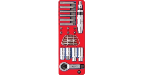 Набор демонтажный с ударной отверткой, ложемент, 24 предмета МАСТАК 5-19424