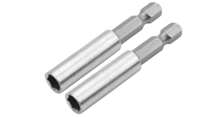 Набор держателей вставок (бит) 1/4" 60 мм магнитных для шуруповерта 2 предмета TOLSEN TT77861