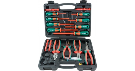 Набор диэлектрический, отверток стержневых и шарнирно-губцевого инструмента PSV118S , 18 предметов, код товара: 46341, артикул: PSV118S