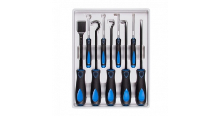 Набор для демонтажа сальников, колец и остатков герметика, кейс, 9 предметов МАСТАК 109-60009C