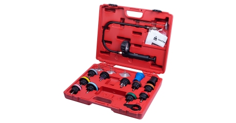 Набор для тестирования герметичности системы охлаждения, кейс, 18 предметов МАСТАК 103-40018C